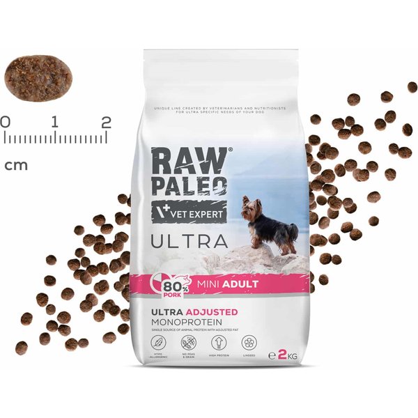 Hundetrockenfutter – Raw Paleo Ultra Schwein Adult Mini 2kg