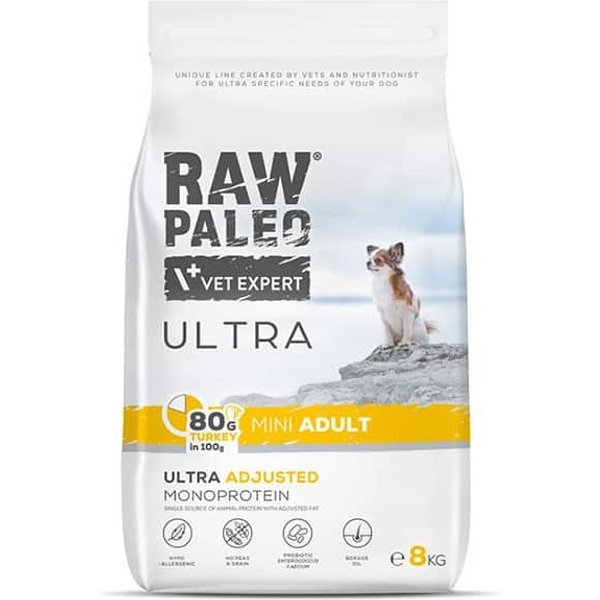 Hundetrockenfutter – Raw Paleo Ultra Truthahn Adult Mini 8kg