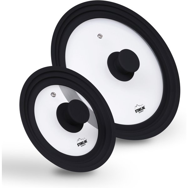 STONELINE® STONELINE Universal Glasdeckel Set 16/18/20 und 24/26/28 | Schwarz