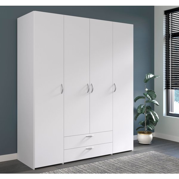 Parisot Kleiderschrank 4-türig Daily 1 Weiß