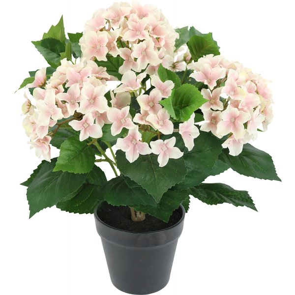 Kunstblume "Hortensie im Topf", rosa