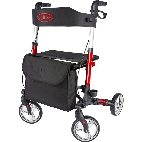 Leichtgewicht-Rollator Premium, Aluminium, mit Rückengurt und Tasche - AT51006