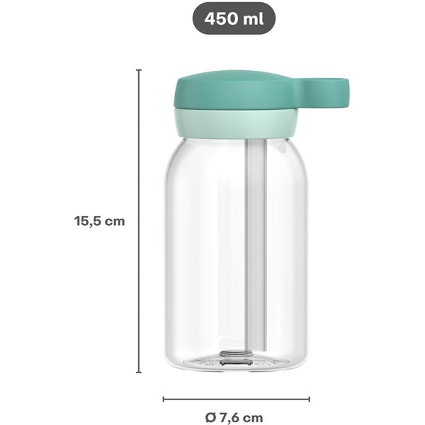 Mepal Mio Trinkflasche mit Strohhalm 450ml