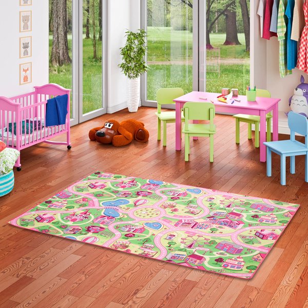 Snapstyle Kinder Spiel Teppich Girls Village