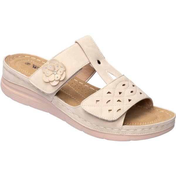 wonderwalk Komfort-Klettpantolette „Paula“
