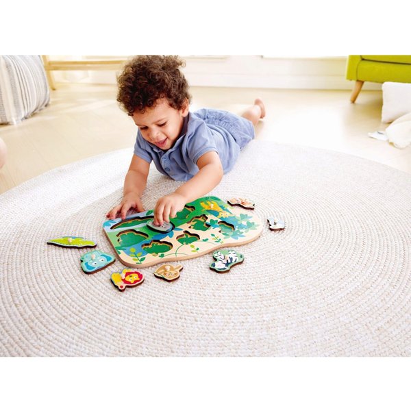 Hape Steckpuzzle Wildtiere