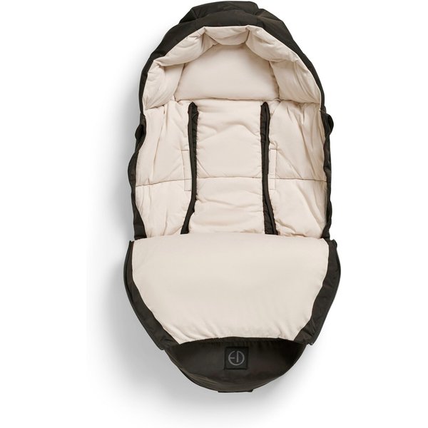 Elodie Fußsack Luxus Wolle & Daunen- schwarz - 110x50cm