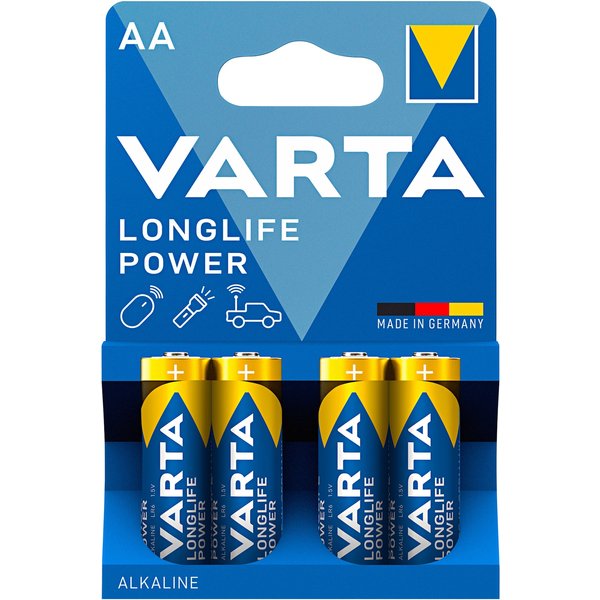 Varta-Longlife-Power-Batterien AA, 4 Stück