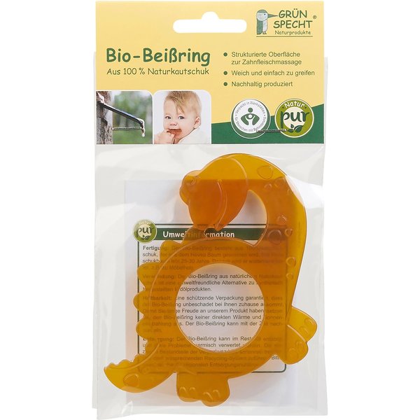 Grünspecht Beißring aus Naturkautschuk