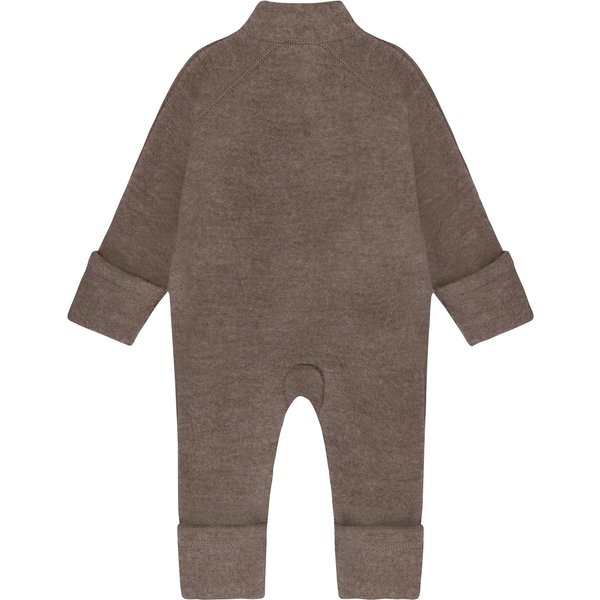 Celavi Wollfleece-Overall mit Klappbündchen