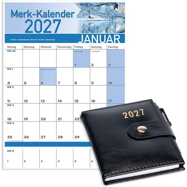 Kalender-Set 2027 "Natur", 2-teilig
