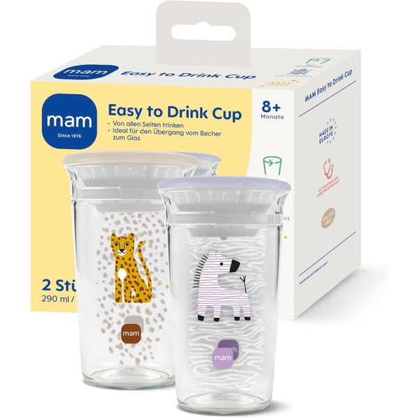 Mam 2er-Pack Easy to Drink Becher, 290 ml