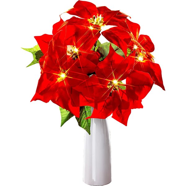 LED-Weihnachtsstrauß + Gratis Vase