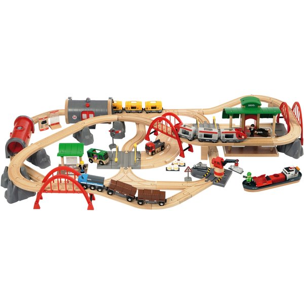 Brio Eisenbahn-Set Straßen & Schienen Bahn Set Deluxe