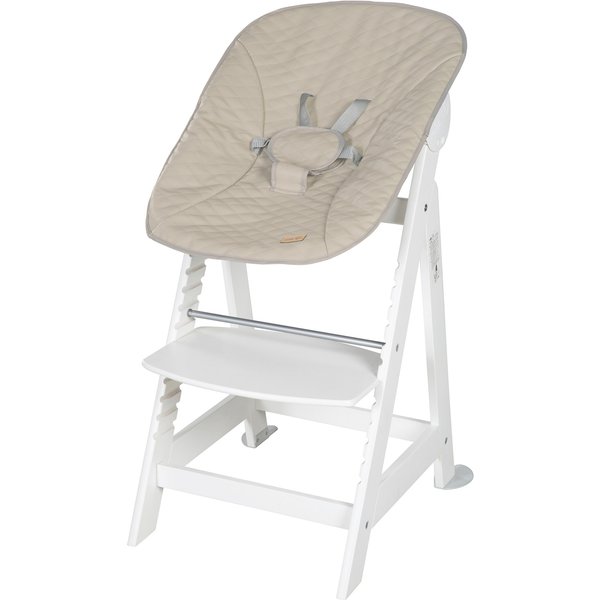 Roba Treppenhochstuhl, Set 2in1 Greyish gesteppt Born Up 'Luxe'