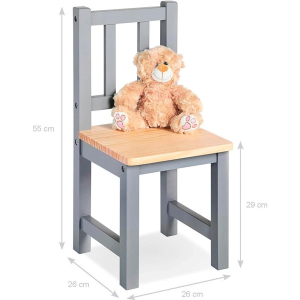 Pinolino Kinderstuhl „Fenna”, grau/natur