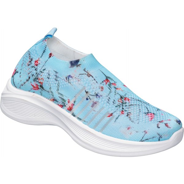 Flexi-Damenschuh Federleicht "Blumen", Größe: 40, blau