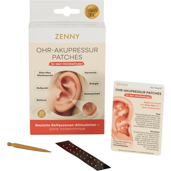 Ohr-Akupressur Patches Zenny, 20 Stück