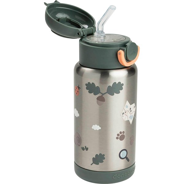 Done By Deer Thermoflasche mit Strohhalm, 340ml