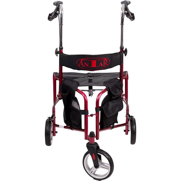 Dreirad Rollator mit Sitz und Rückengurt, faltbar - AT51004
