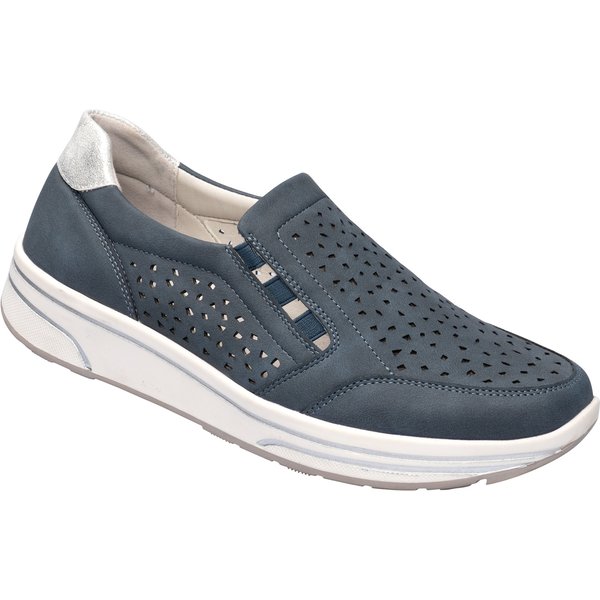 Stretch-Halbschuh mit Leder-Decksohle „Stefanie“, Größe: 36, blau