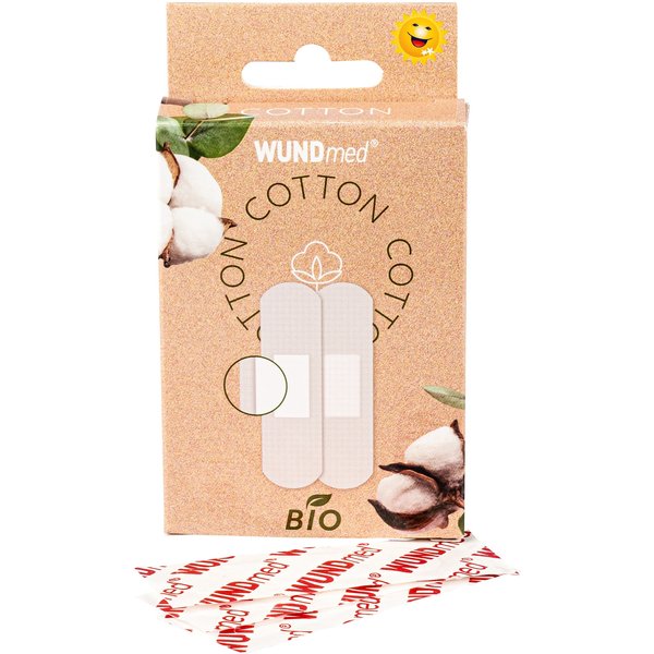 Baumwoll-Pflaster Bio, 10 Stück von WUNDmed®
