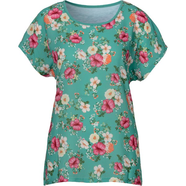 Blusenshirt „Blütenzauber“, Größe: S, grün