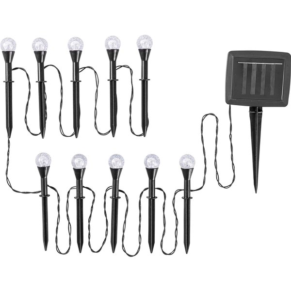 LED-Solar-Stecker „Spotlight“, 10 Stück