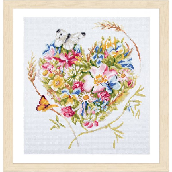 Diamant-Malerei "Heart of Flowers"