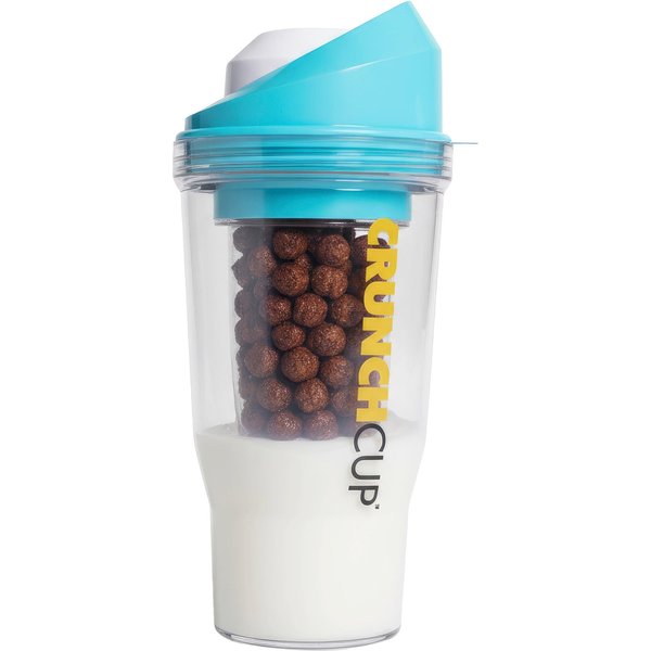 CrunchCup Original Tragbarer Müslibecher To Go 260 + 250 ml | Blau
