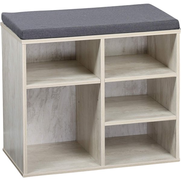 Schuhschrank mit Sitzkissen, 5 Fächer
