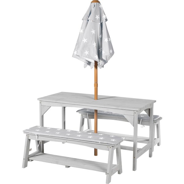 Roba Kindersitzgruppe mit Sitzauflage und Schirm Little Stars Outdoor +