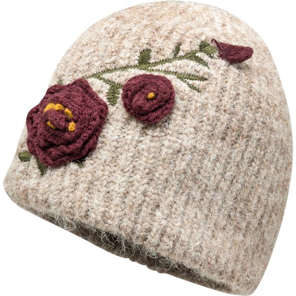 Strickmütze „Häkelblume“