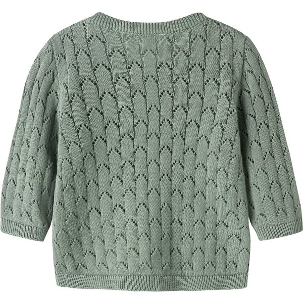Name It Ajour-Strickjacke Blumenstickerei