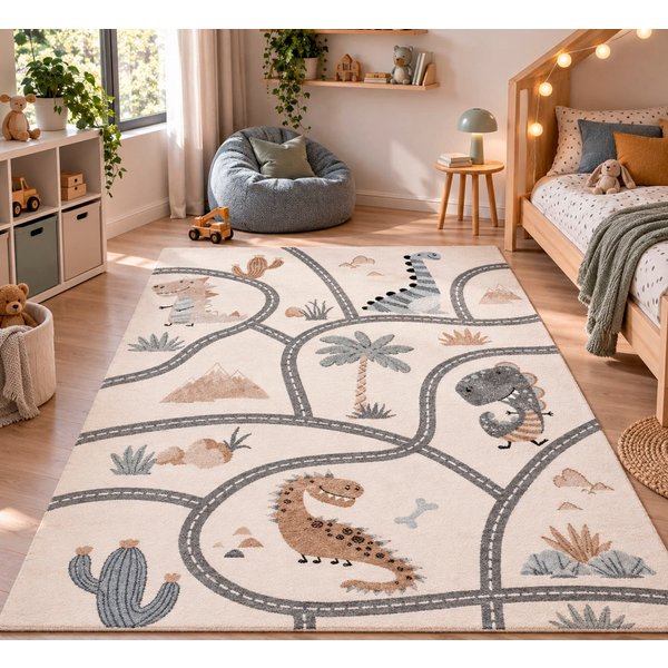 Pergamon Kinder Teppich Maui Kids Dino Straßenteppich