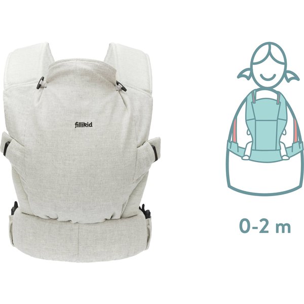 Fillikid Babytrage Natural, 2 Tragepositionen