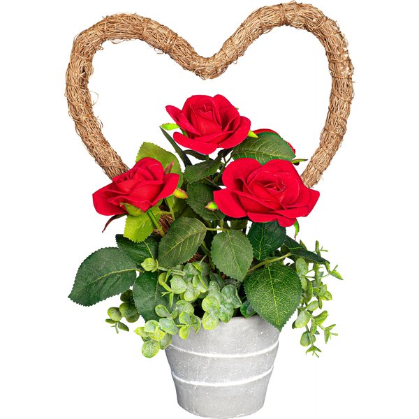 Blumenarrangement Rosen-Topf „von Herzen“