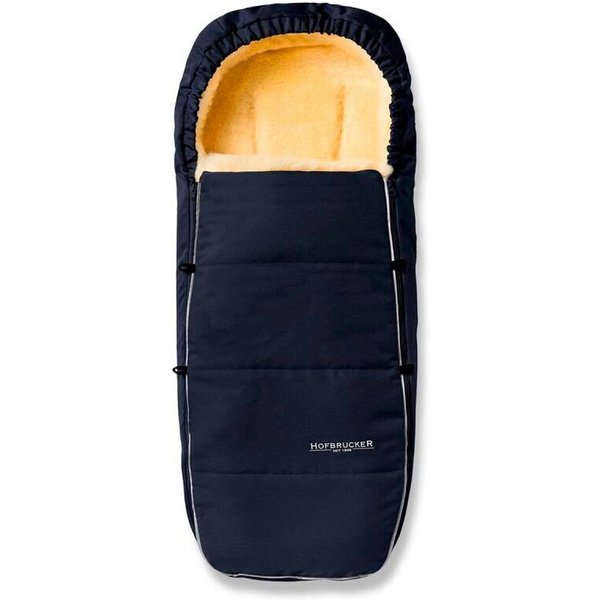 Hofbrucker Kinderwagen Lammfell-Fußsack Alaska blau