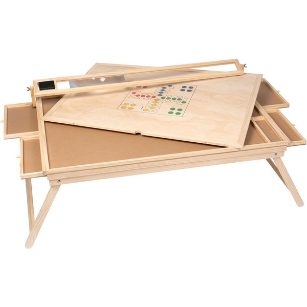genialoPuzzletisch "Premium" mit LED-Licht, 4 Schubladen, Lupe, Beinen, klappbar für 1500 Teile