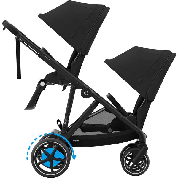 Cybex Zwillings- und Kinderwagen Geschwisterwagen eGazelle S schwarz