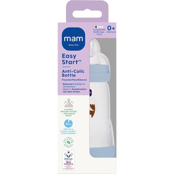 Mam Babyflasche Easy Start matt, Anti-Kolik, 260 ml, ab 0M