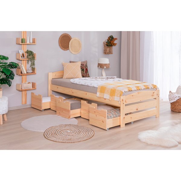 Ticaa Stauraumbett Seniorenbett „Loni“, Funktionsbett, Seniorenzimmer