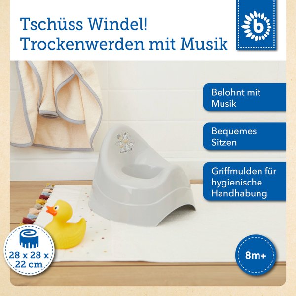 Bieco Töpfchen mit Musik grau