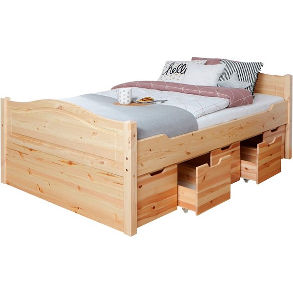 Ticaa Einzelbett "Leni" 120x200 Kiefer Natur