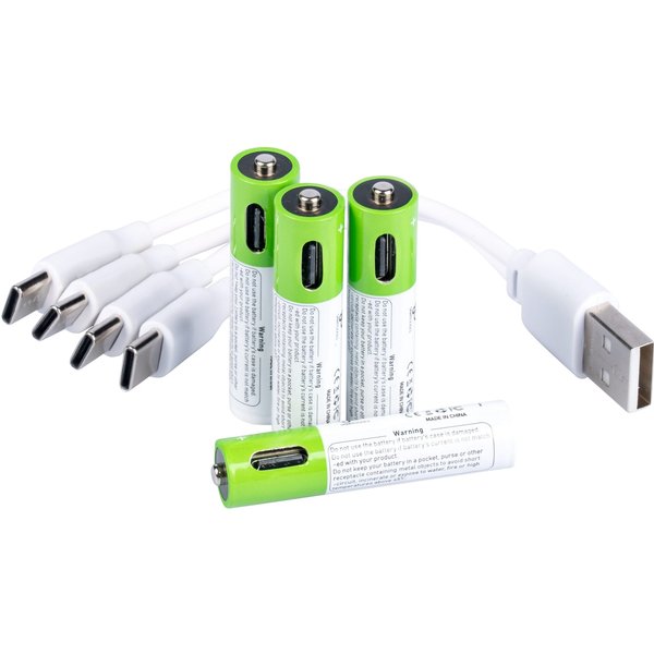 Batterien AAA Micro 400 mAh, wiederaufladbar, 4 Stück