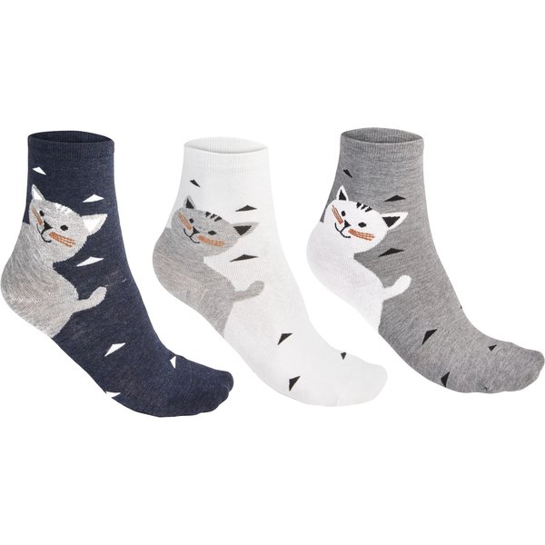 wonderwalk Katzensocken "Lilly", 3 Paar