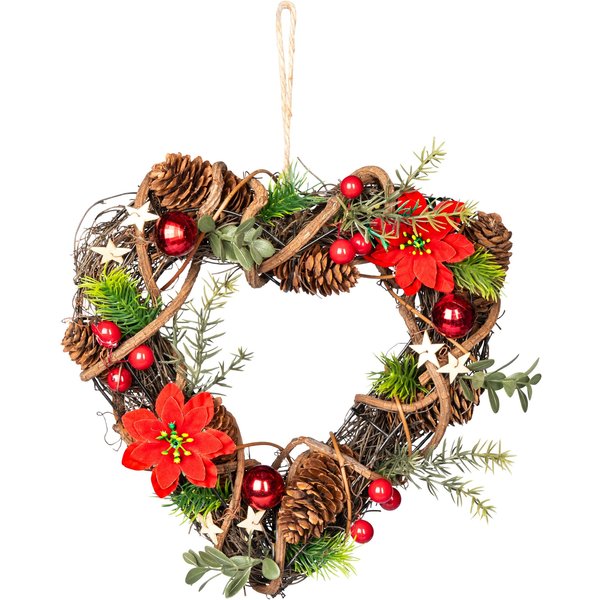 Deko-Kranz in Herzform „Weihnachten“