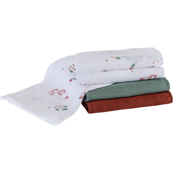 Bornino Lieblinge 3er-Pack Mullwindeln 80x80 cm