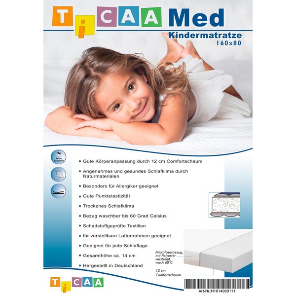 Ticaa Kindermatratze MedAllergen 80x160