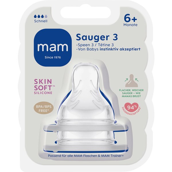 2er-Pack Trinksauger Gr. 3 ab 6M